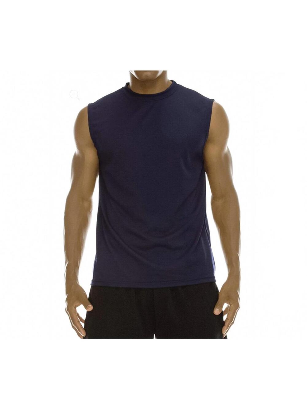 Galaxy Mens XL Sleeveless Athletic Tank Tops Set of 3 Reflective Blue & Grey NWT - Picture 2 of 8